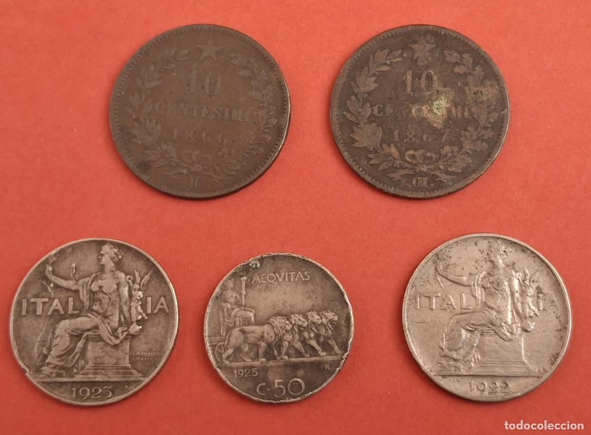 Monedas antiguas de Europa: LOTE 5 MONEDAS ITALIANAS