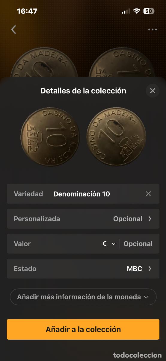 Monedas antiguas de Europa: Casino da Madeira - 10