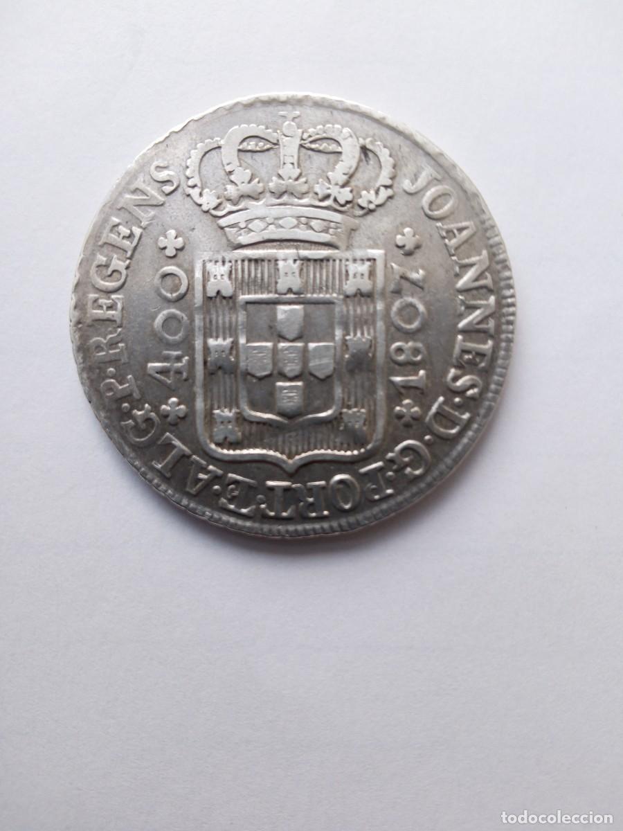 Monedas antiguas de Europa: Moneda de 480 Reis(Cruzado Novo) acu&ntilde;ada en 1807.Principe Regente D.Joao.Portugal.