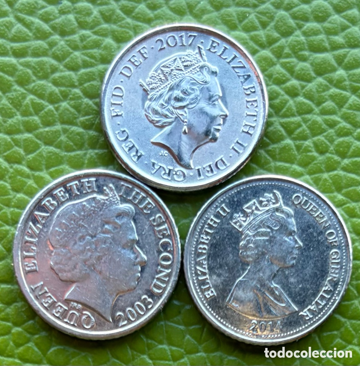 Monedas antiguas de Europa: GRAN BRETA&Ntilde;A. JERSEY. GIBRALTAR. LOTE DE TRES MONEDAS DE 5 PENIQUES. ISABEL II..