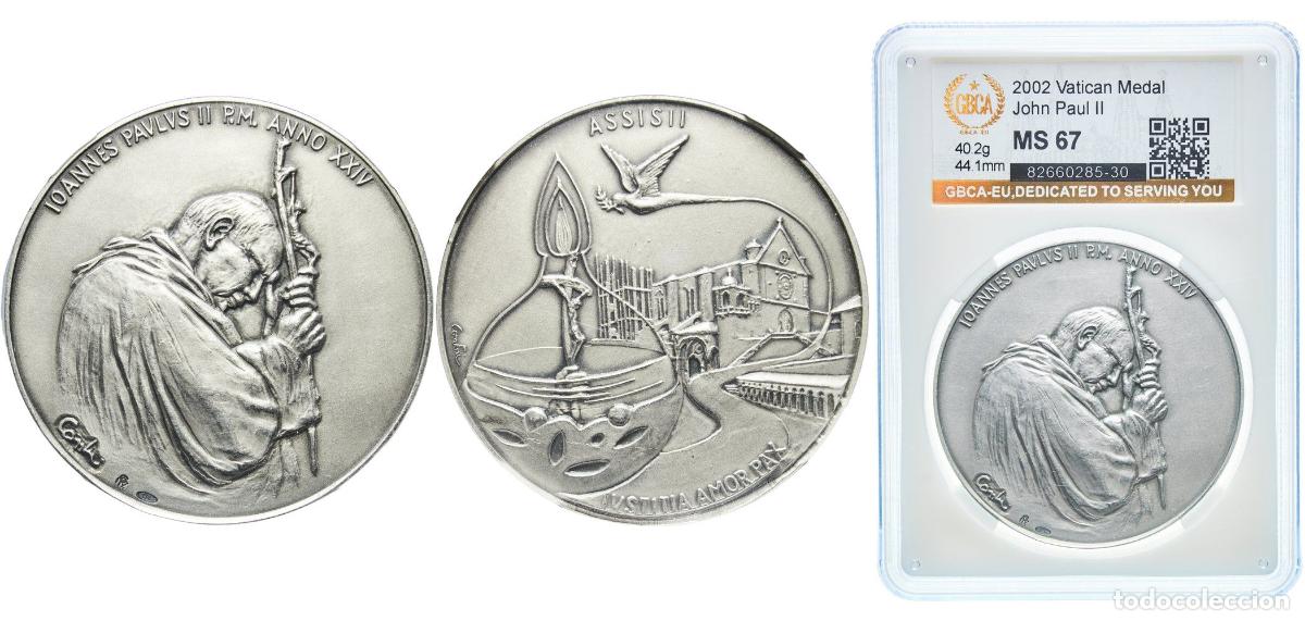 Monedas antiguas de Europa: Vatican City City State 2002 Medal - Ioannes Paulus II Silver (.986) 40.2g GBCA MS