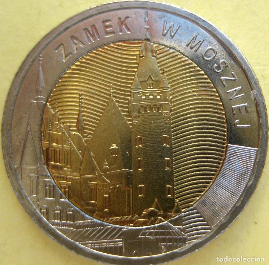 Monedas antiguas de Europa: Polonia, 5 Zlotych ''Castillo en Moszna'', UC#111./ Sin Circular./ Foto est&aacute;ndar.