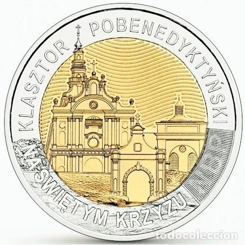 Monedas antiguas de Europa: Polonia, 5 Zlotych ''Monasterio benedictino'', UC#112./ Sin Circular./ Foto est&aacute;ndar.