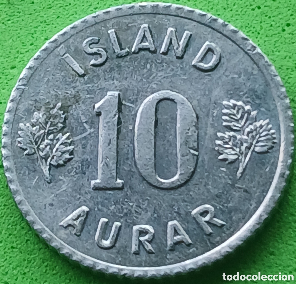 Monedas antiguas de Europa: Islandia 10 aurar 1970 km#10a