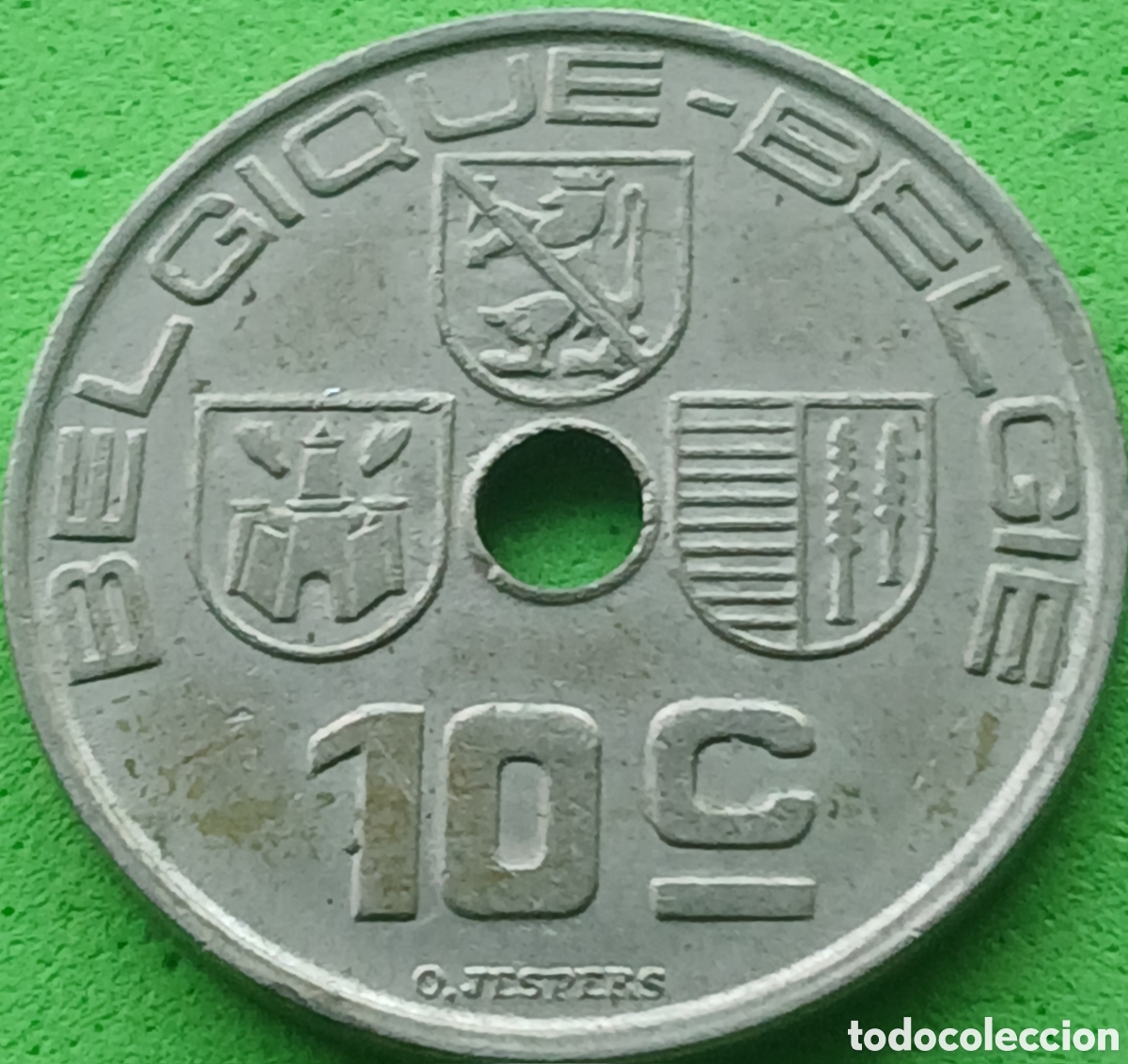 Monedas antiguas de Europa: B&eacute;lgica 10 c&eacute;ntimos 1938 km#112 Belgique-Belgie