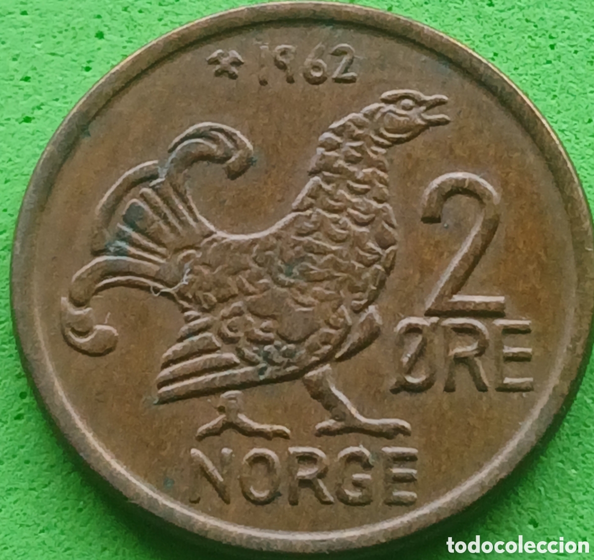 Monedas antiguas de Europa: Noruega 2 ore 1962 km#410