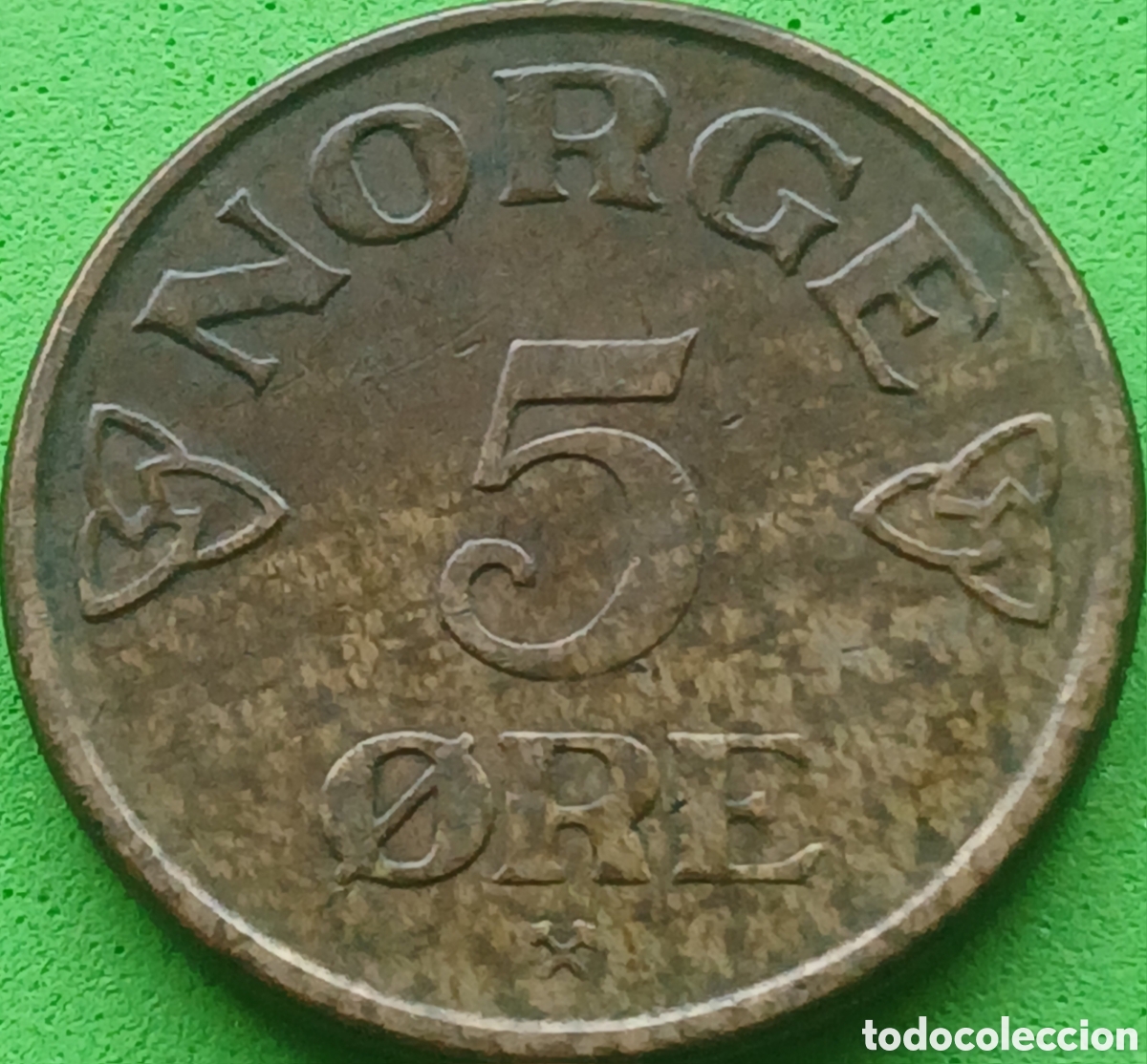 Monedas antiguas de Europa: Noruega 5 ore 1954 km#400