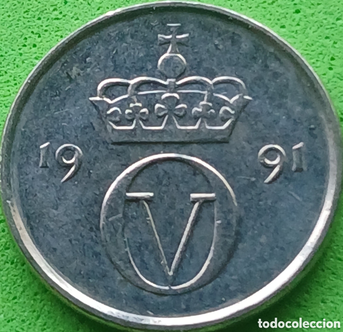 Monedas antiguas de Europa: Noruega 10 ore 1991 km#416
