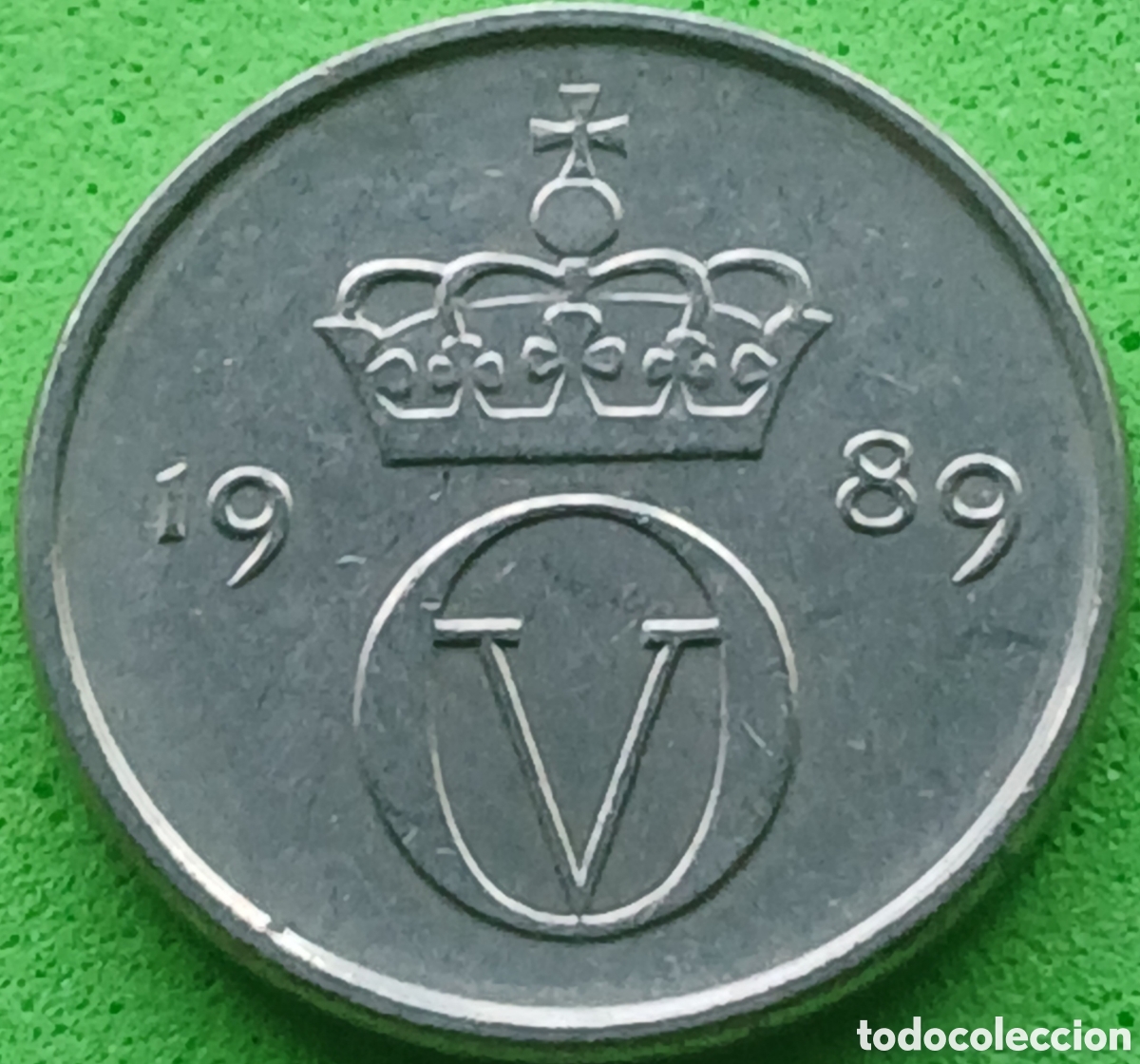 Monedas antiguas de Europa: Noruega 10 ore 1989 km#416