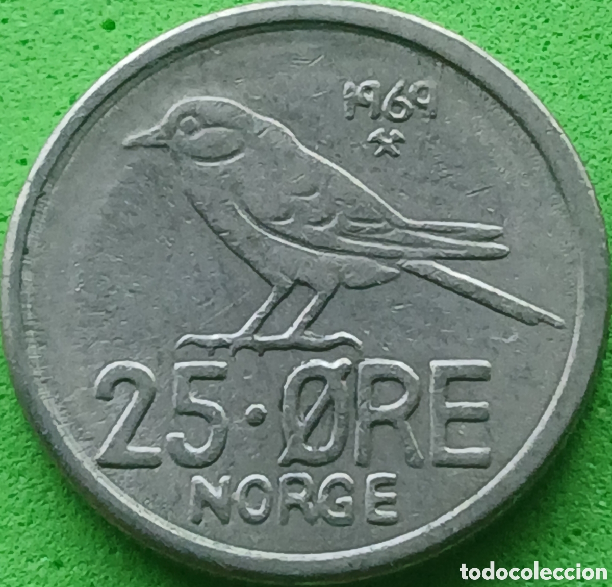 Monedas antiguas de Europa: Noruega 25 ore 1969 km#407