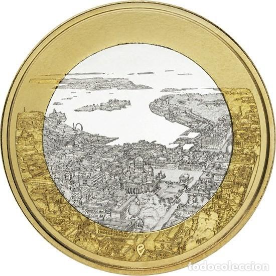 Monedas antiguas de Europa: Finlandia, 5 euros 2018 ''Serie Paisajes: Paisaje marino de Helsinki&rdquo;, KM#271./ Sin Circular.