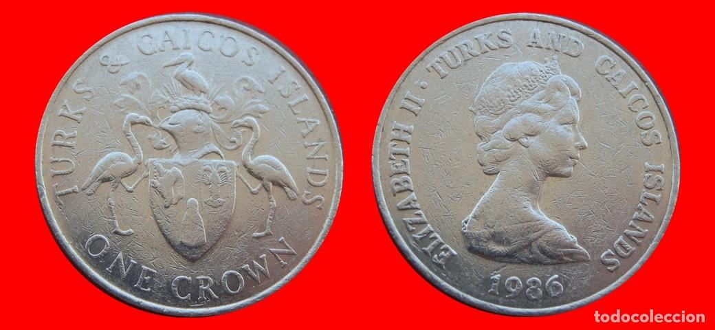 Monedas antiguas de Europa: 1 CORONA 1986 ISLAS TURCAS Y CAICOS-154009