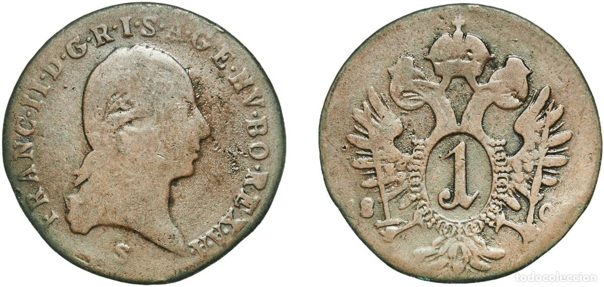 Monedas antiguas de Europa: Austria Empire 1800 S 1 Kreuzer - Francis II Copper Smoln&iacute;k / Szomolnok / Schm&ouml;llnitz Mint 3.76g VF