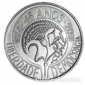 Monedas antiguas de Europa: Portugal, 5 euro 2019 ''45 Aniv. de libertad y democracia&rdquo;, UC#248./ Sin Circular.