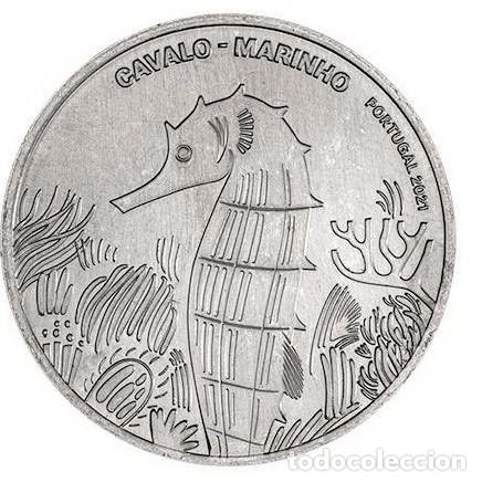 Monedas antiguas de Europa: Portugal, 5 euro 2021 ''Caballito de Mar&rdquo;, KM#927a./ Sin Circular.