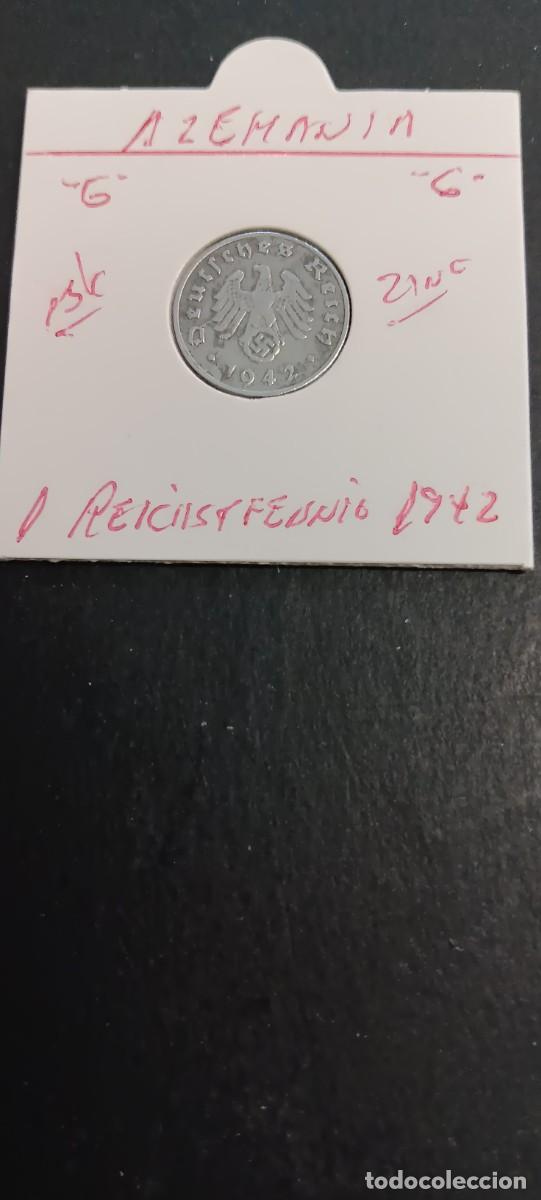 Monedas antiguas de Europa: ALEMNIA 1 REICHSPFENNIG 1942 BC KM=97 (ZINC) CECA G