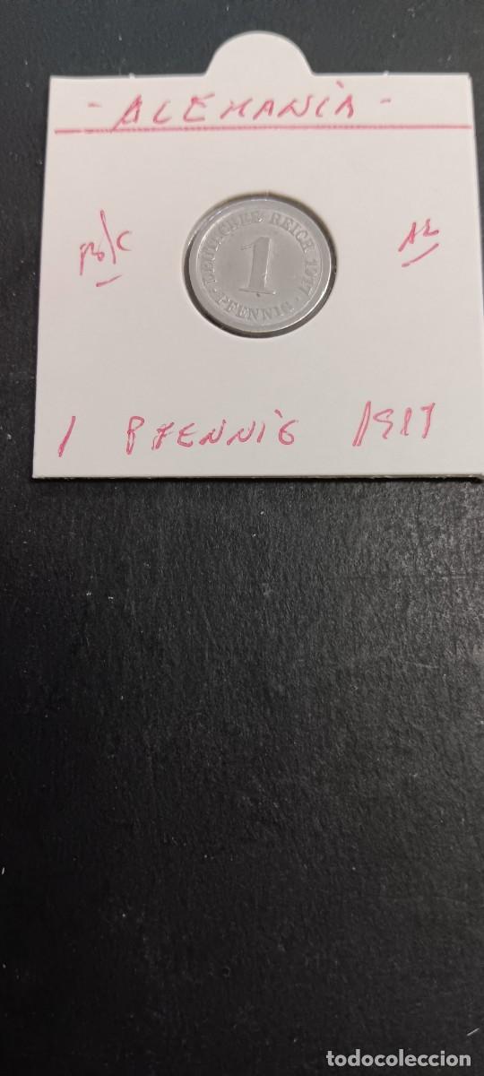 Monedas antiguas de Europa: ALEMNIA 1 PFENNIG 1917 BC KM=24 (ALUMINIO) CECA A