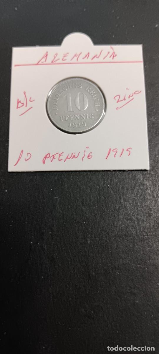 Monedas antiguas de Europa: ALEMANIA 10 PFENNIG 1919 BC KM=26 (ZINC)