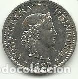 Monedas antiguas de Europa: SUIZA - 5 RAPPEN - 1990 - CUPRO-NIQUEL - BONITA - FOTOS