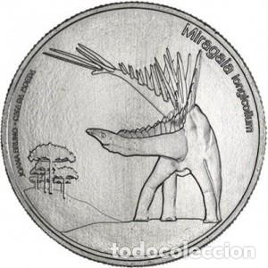 Monedas antiguas de Europa: Portugal, 5 euro ''Dinosaurios: Miragaia Longicollum&rdquo;, UC#332./ Sin Circular.