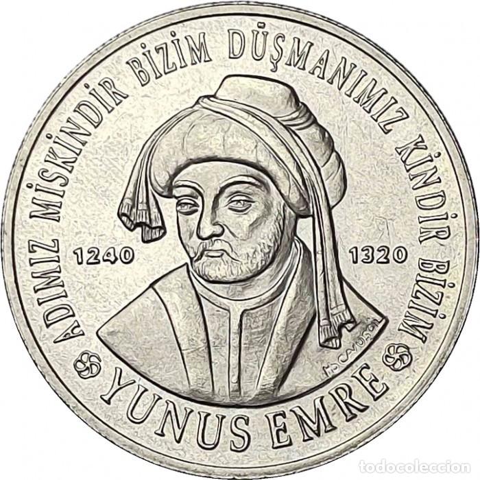 Monedas antiguas de Europa: Turqu&iacute;a, 1000000 L 1963 'Yunus Emre&rdquo;, KM#1163./ Sin Circular.