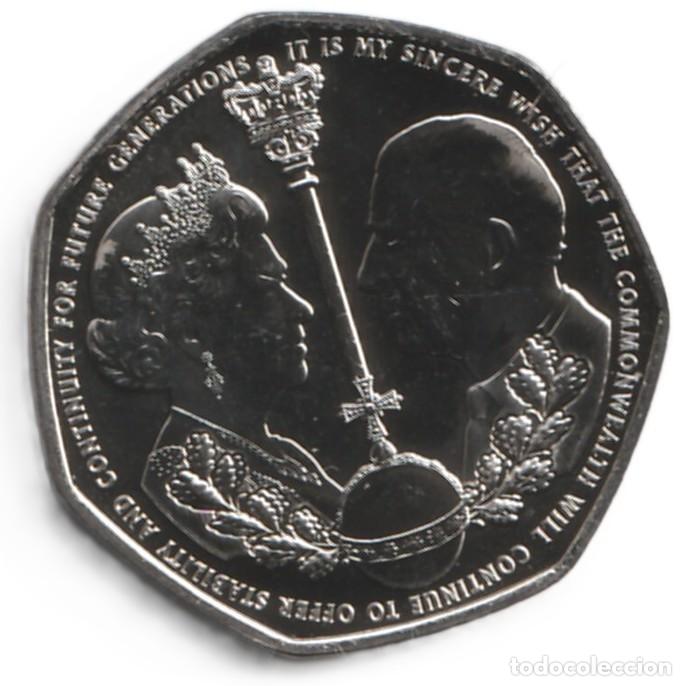 Monedas antiguas de Europa: Gibraltar 50 peniques 2022, Ascensi&oacute;n del Rey Carlos III, UC# 394