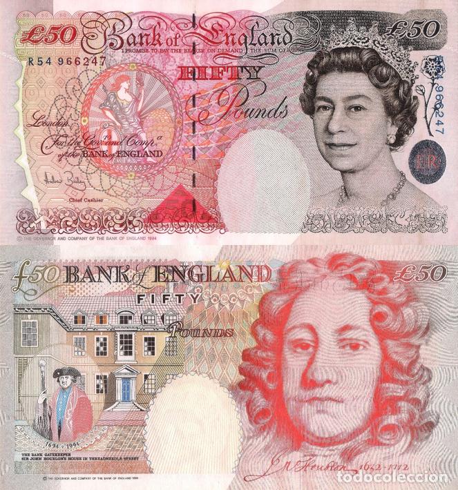 Monedas antiguas de Europa: ENGLAND, 50 POUNDS, 1994 P388c, Q. Elizabeth II, UNC