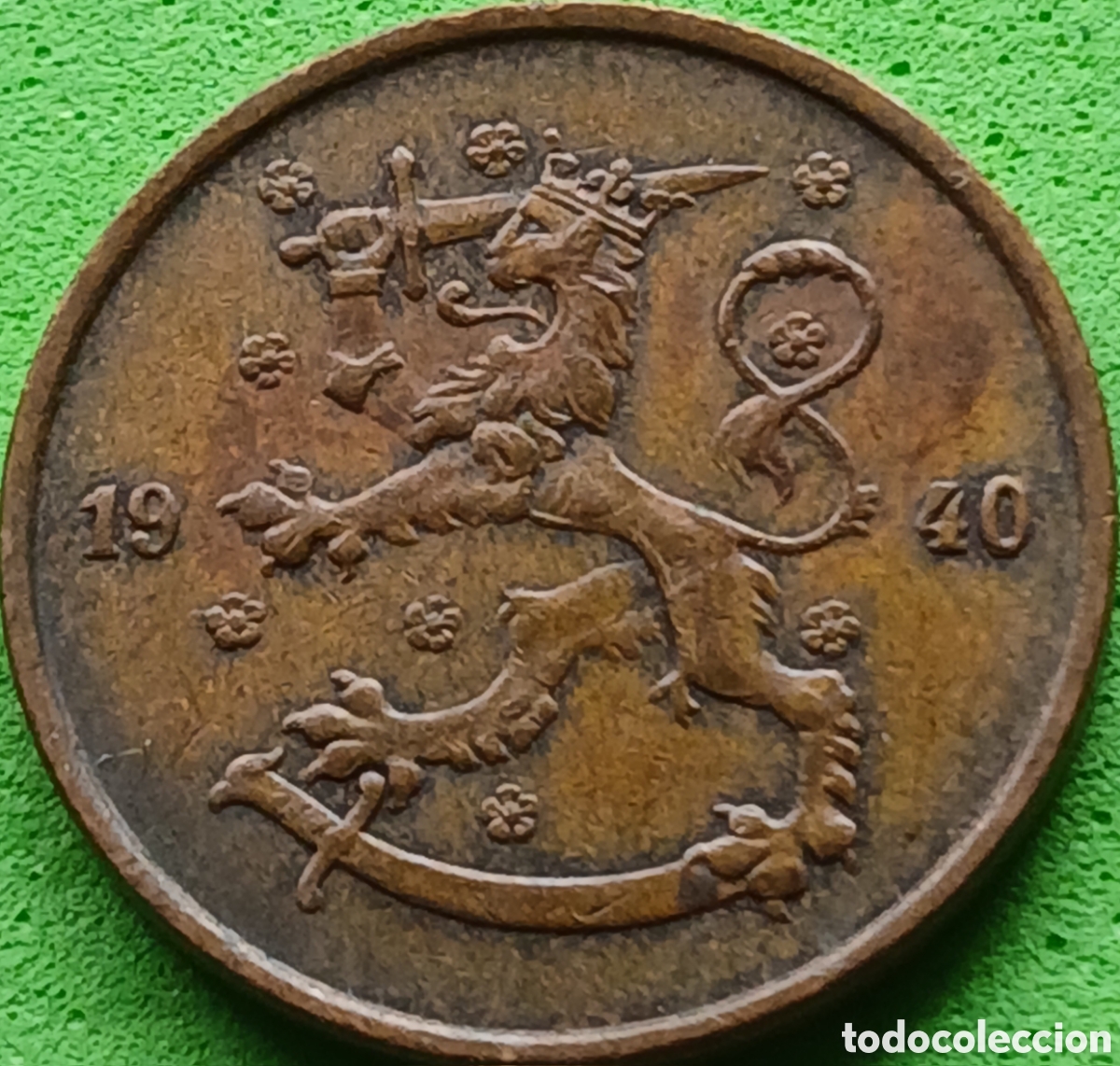 Monedas antiguas de Europa: Finlandia 5 pennia 1940 km#22 poco com&uacute;n