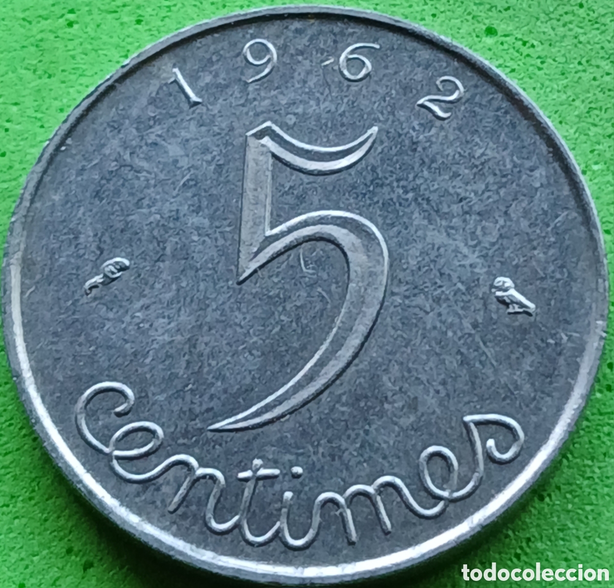 Monedas antiguas de Europa: Francia 5 c&eacute;ntimos 1962 km#927