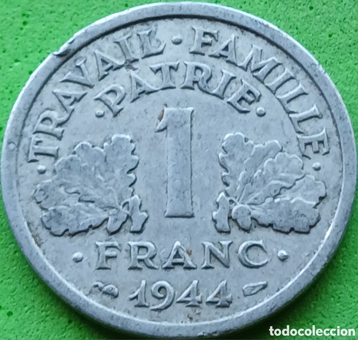 Monedas antiguas de Europa: Francia 1 franco 1944 C Castelsarrasin km#902