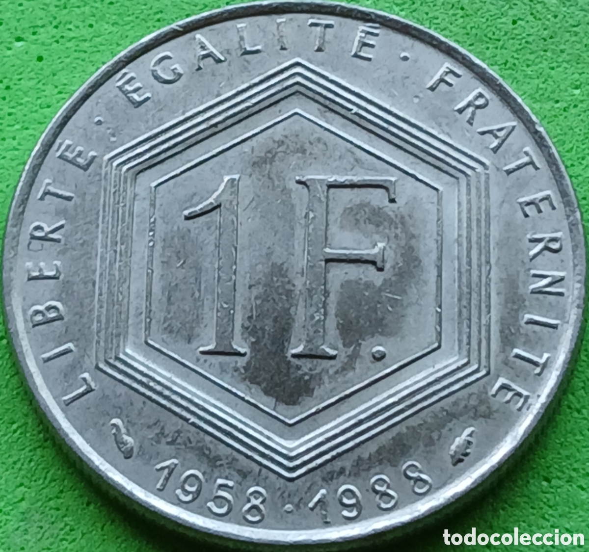 Monedas antiguas de Europa: Francia 1 franco 1988 km#963 Charles de Gaulle