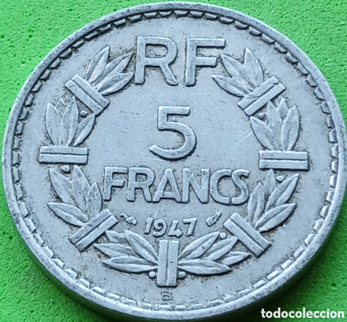 Monedas antiguas de Europa: Francia 5 francos 1947 B Beaumont-le-Roger km#888b