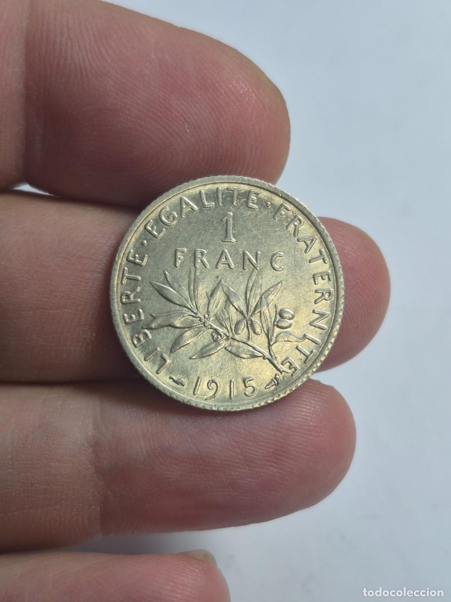 Monedas antiguas de Europa: NT/ FRANCIA 1 FRANCO PLATA 1915 BRILLO ORIGINAL (M1535)