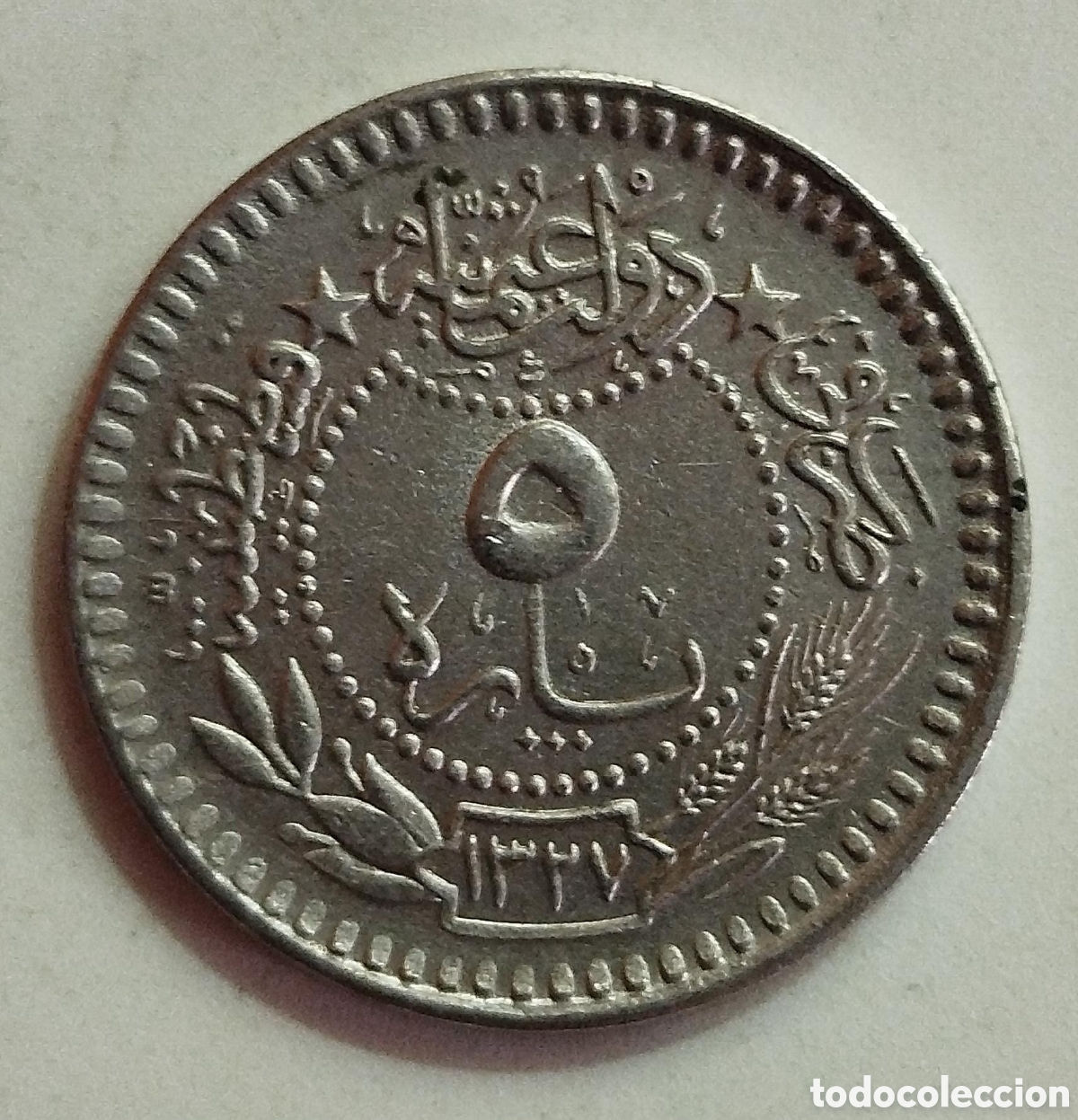 Monedas antiguas de Europa: Moneda 5 Para Imperio Otomano - 1912 (A&ntilde;o 1327 AH / A&ntilde;o 4) - Sult&aacute;n Mehmed V