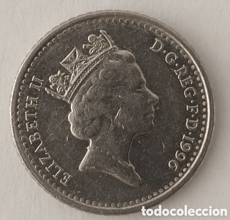 Monedas antiguas de Europa: MONEDA DEL REINO UNIDO DE 5 FIVE PENCE 1996 (FOTO)