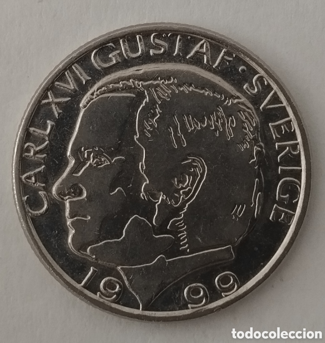 Monedas antiguas de Europa: MONEDA DE SUECIA 1 CORONA 1999 (FOTO)