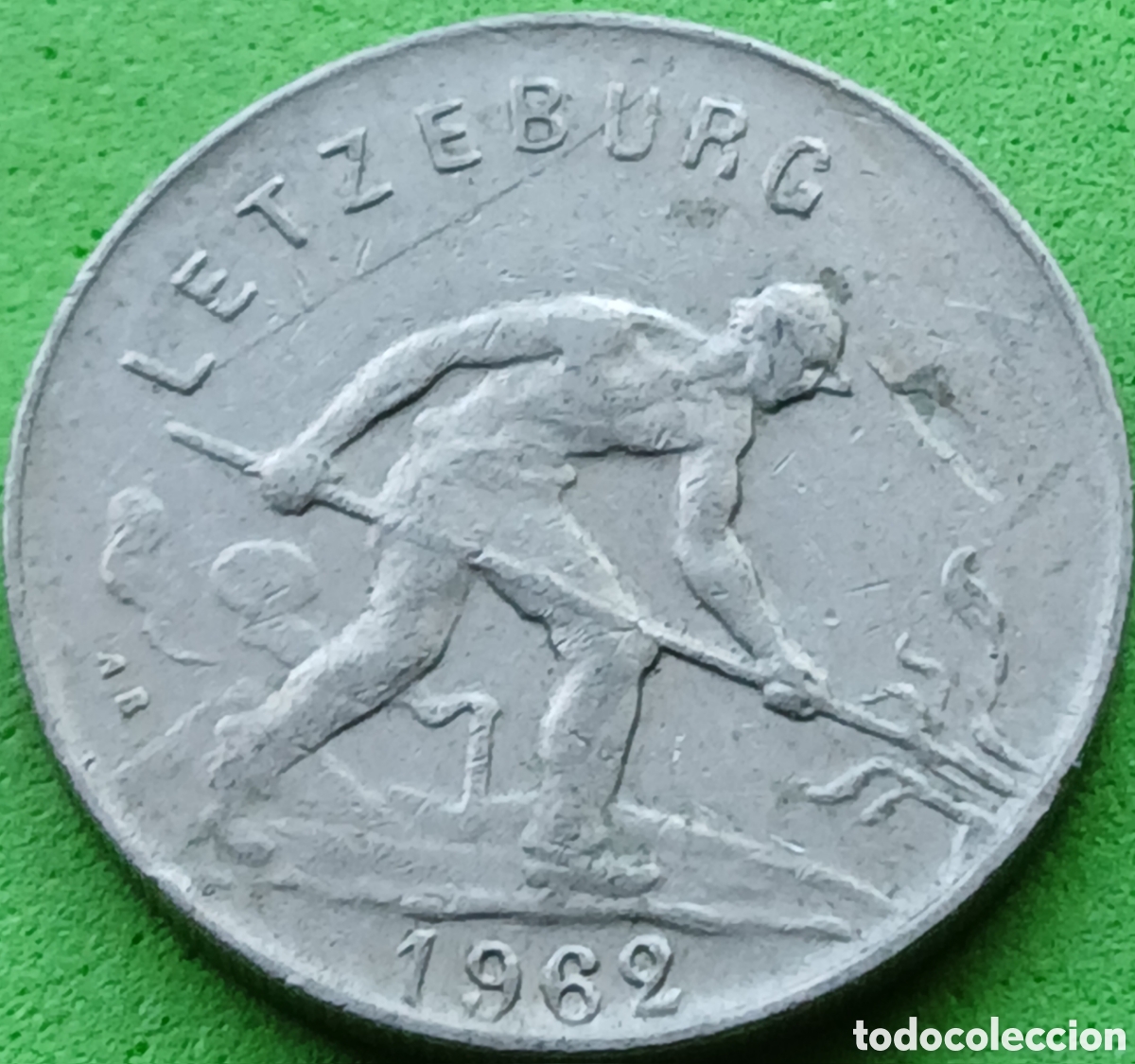 Monedas antiguas de Europa: Luxemburgo 1 franco 1962 km#46.2