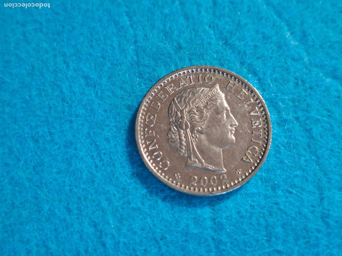 Monedas antiguas de Europa: Moneda de SUIZA. HELVETIA. 20 VEINTE CENTIMOS RAPPEN. A&ntilde;o 2002. CIRCULADA