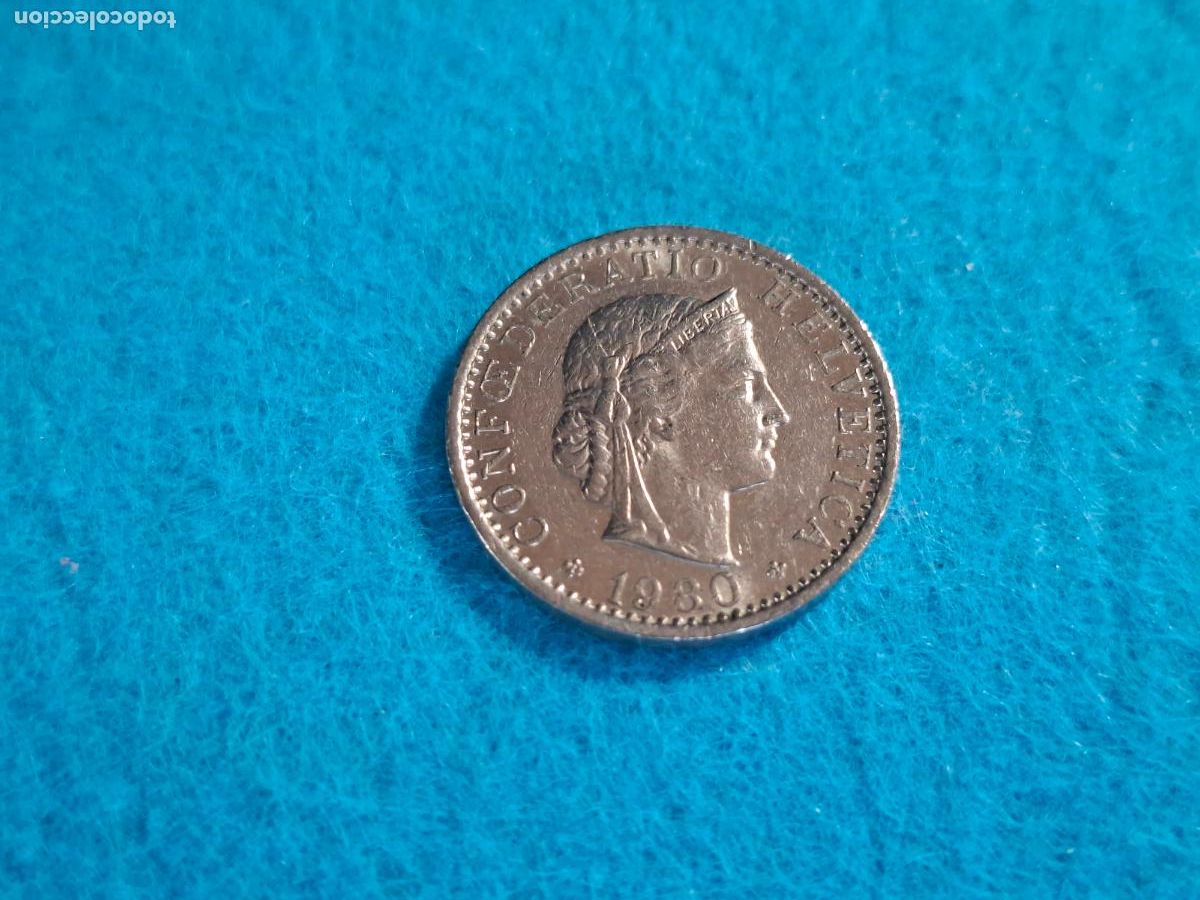 Monedas antiguas de Europa: Moneda de SUIZA. HELVETIA. 20 VEINTE CENTIMOS RAPPEN. A&ntilde;o 1980. CIRCULADA