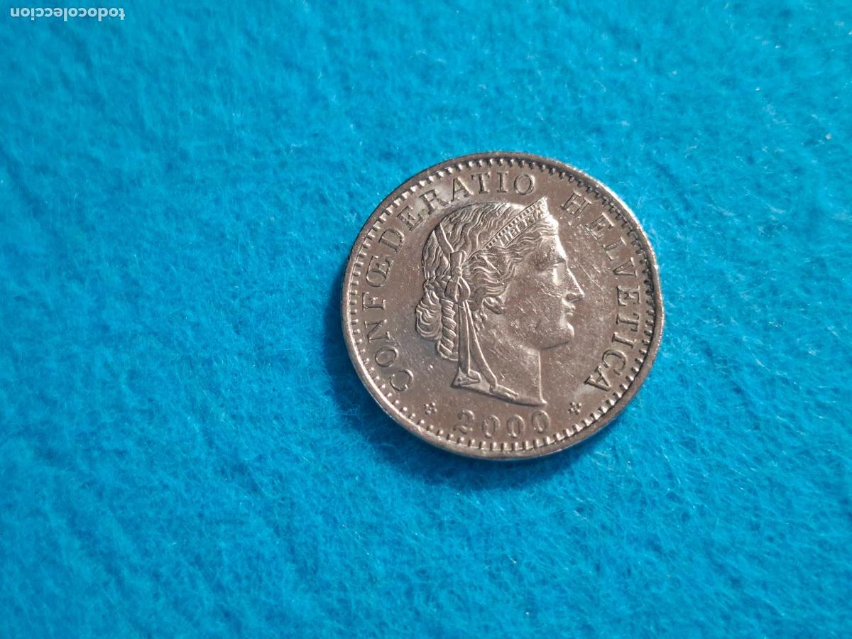 Monedas antiguas de Europa: Moneda de SUIZA. HELVETIA. 20 VEINTE CENTIMOS RAPPEN. A&ntilde;o 2000. CIRCULADA