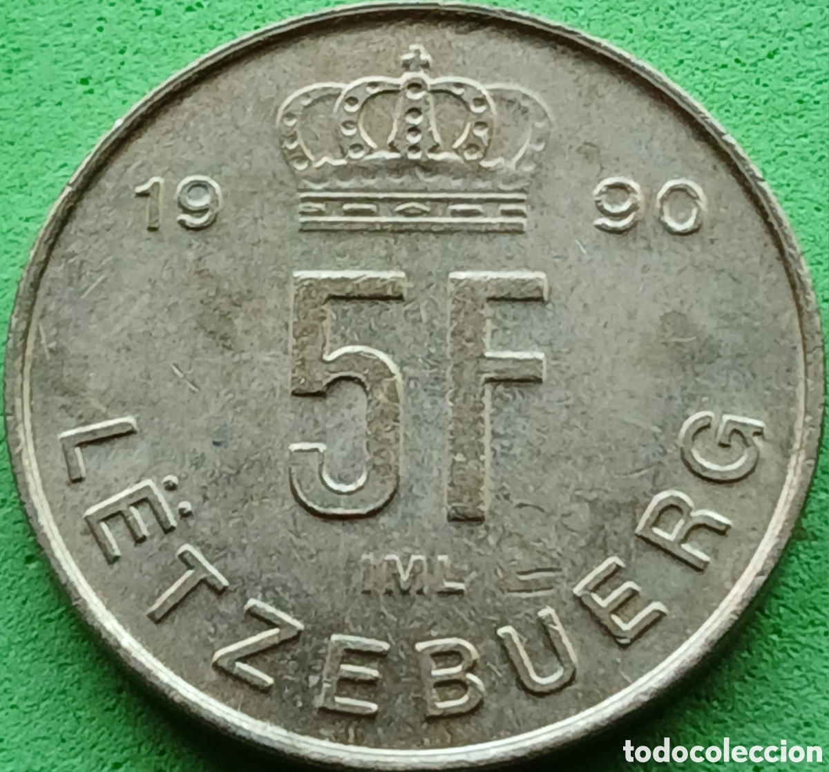 Monedas antiguas de Europa: Luxemburgo 5 francos 1990 km#65