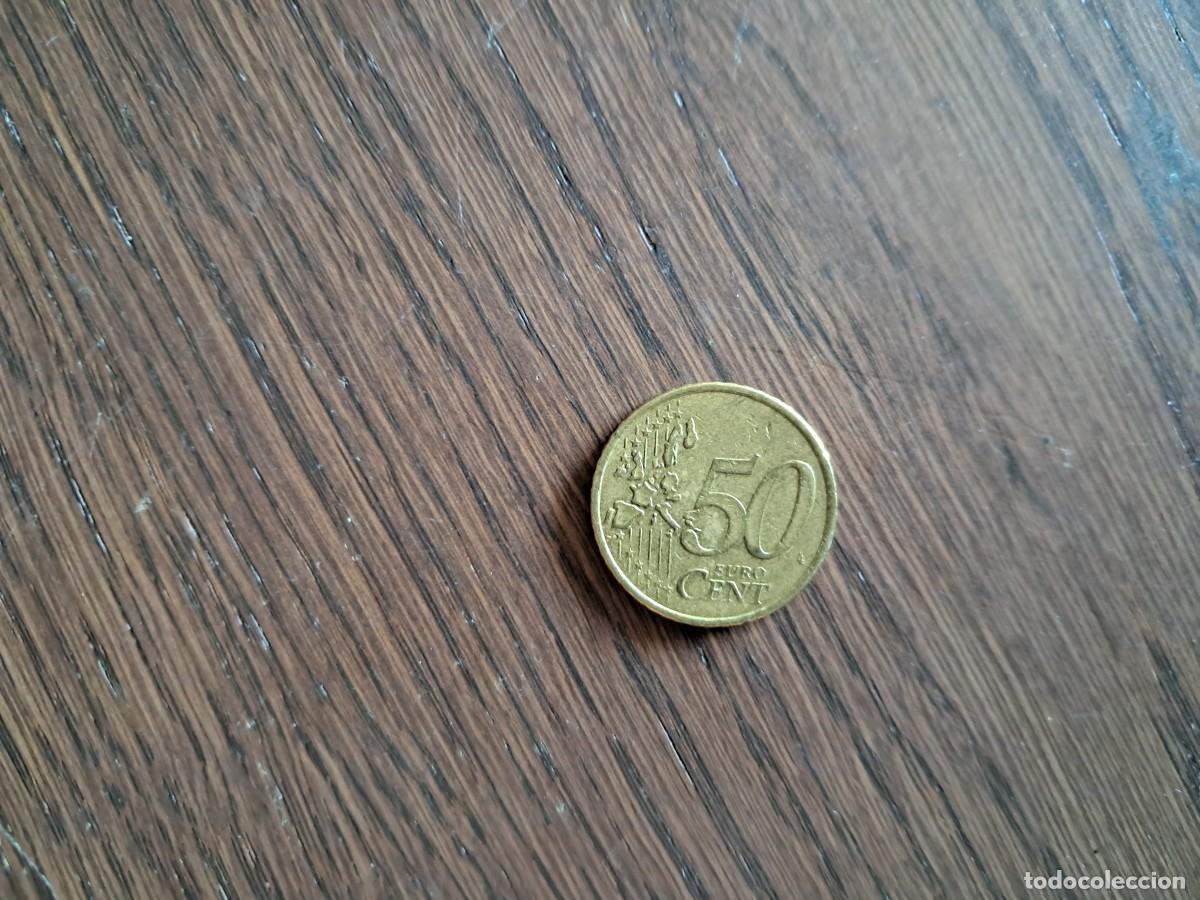 Monedas antiguas de Europa: moneda de 50 c&eacute;ntimos de Eire, a&ntilde;o 2002. - Foto 2