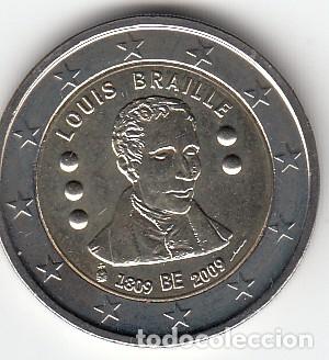 Monedas antiguas de Europa: HEUR0070 MONEDA BELGICA 2 EUROS 2009 (Luis Braille) SIN CIRCULAR