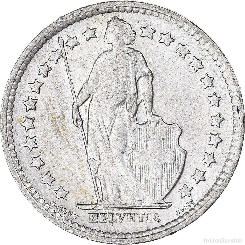 Monedas antiguas de Europa: [#1095309] Moneda, Suiza, 1/2 Franc, 1963