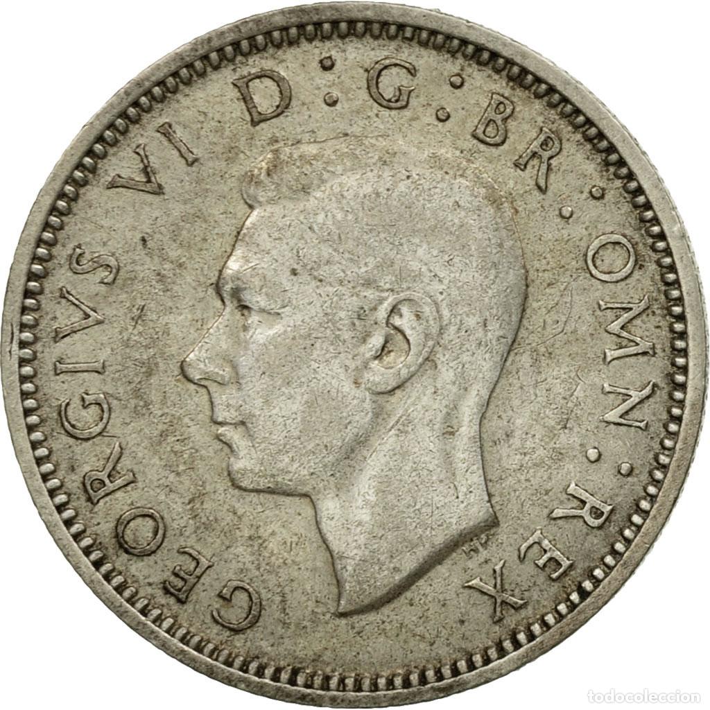 Monedas antiguas de Europa: [#530533] Moneda, Gran Breta&ntilde;a, George VI, 6 Pence, 1942, MBC, Plata, KM:852