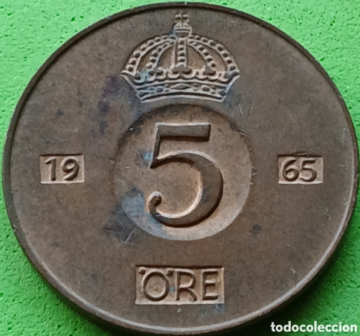 Monedas antiguas de Europa: Suecia 5 ore 1965 km#822
