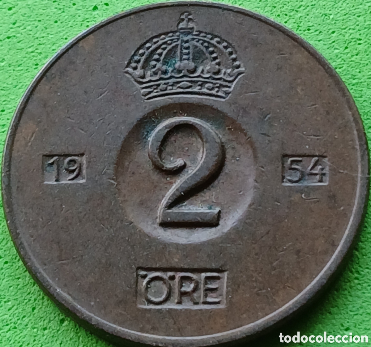 Monedas antiguas de Europa: Suecia 2 ore 1954 km#821