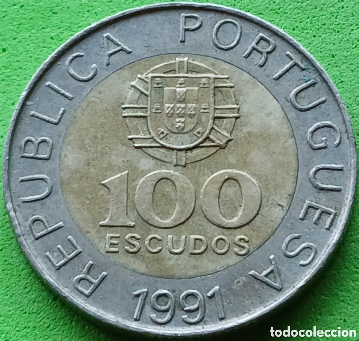 Monedas antiguas de Europa: Portugal 100 escudos 1991 km#645