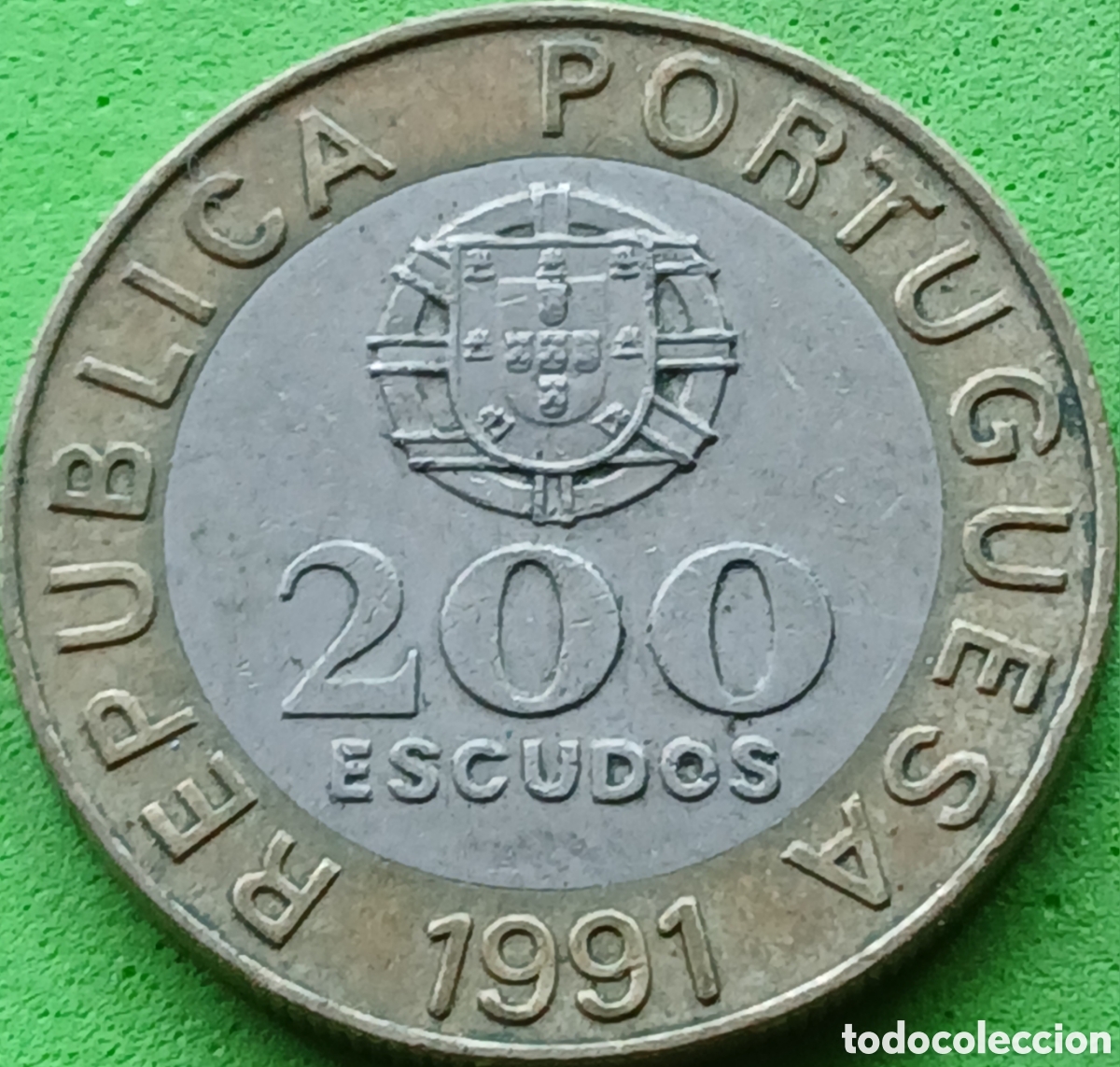 Monedas antiguas de Europa: Portugal 200 escudos 1991 km#655