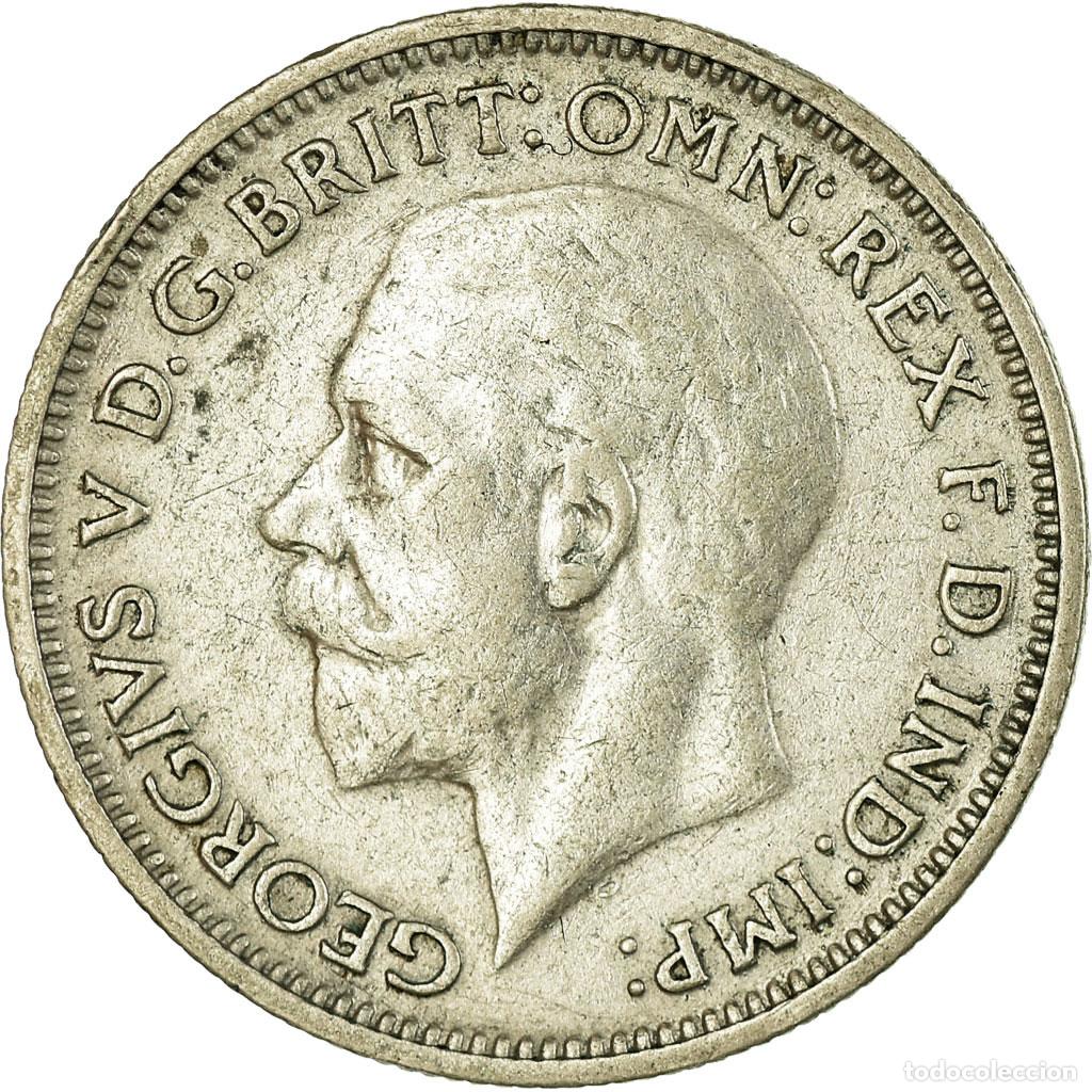 Monedas antiguas de Europa: [#729255] Moneda, Gran Breta&ntilde;a, George V, 6 Pence, 1936, MBC, Plata, KM:832